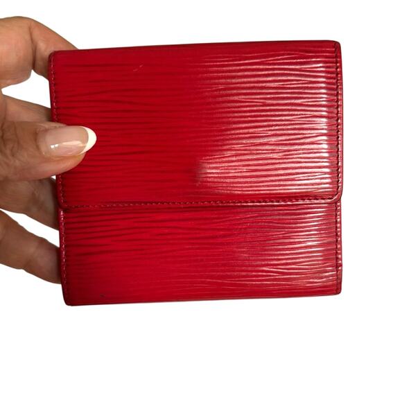 Louis Vuitton Red Epi Compact Wallet - Picture 1 of 6